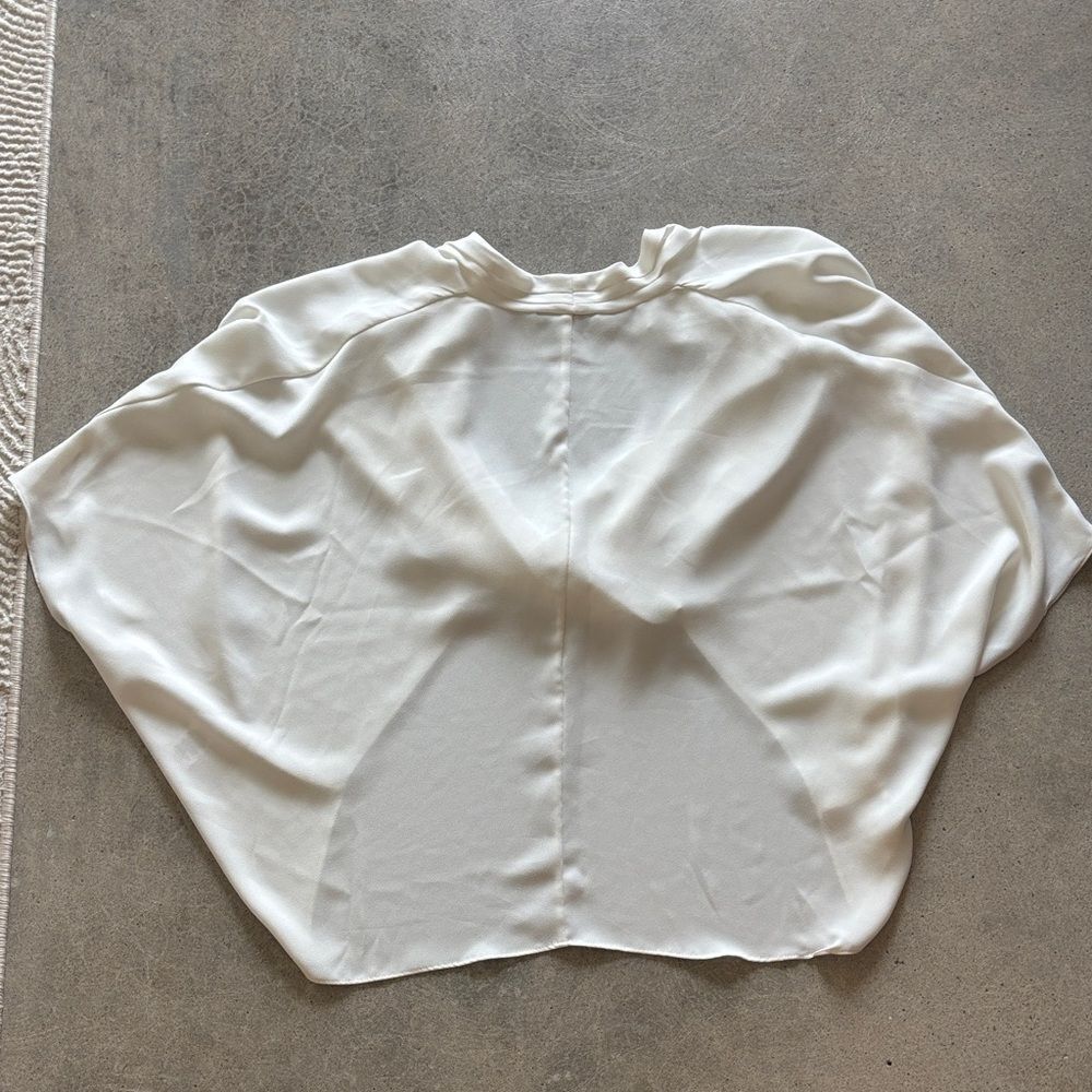 Trina Turk Cream Drape Blouse - Picture 7 of 7